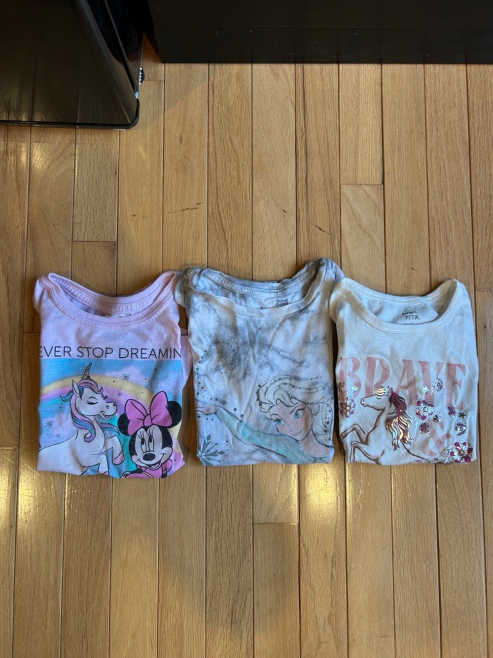 Set of tshirts for play